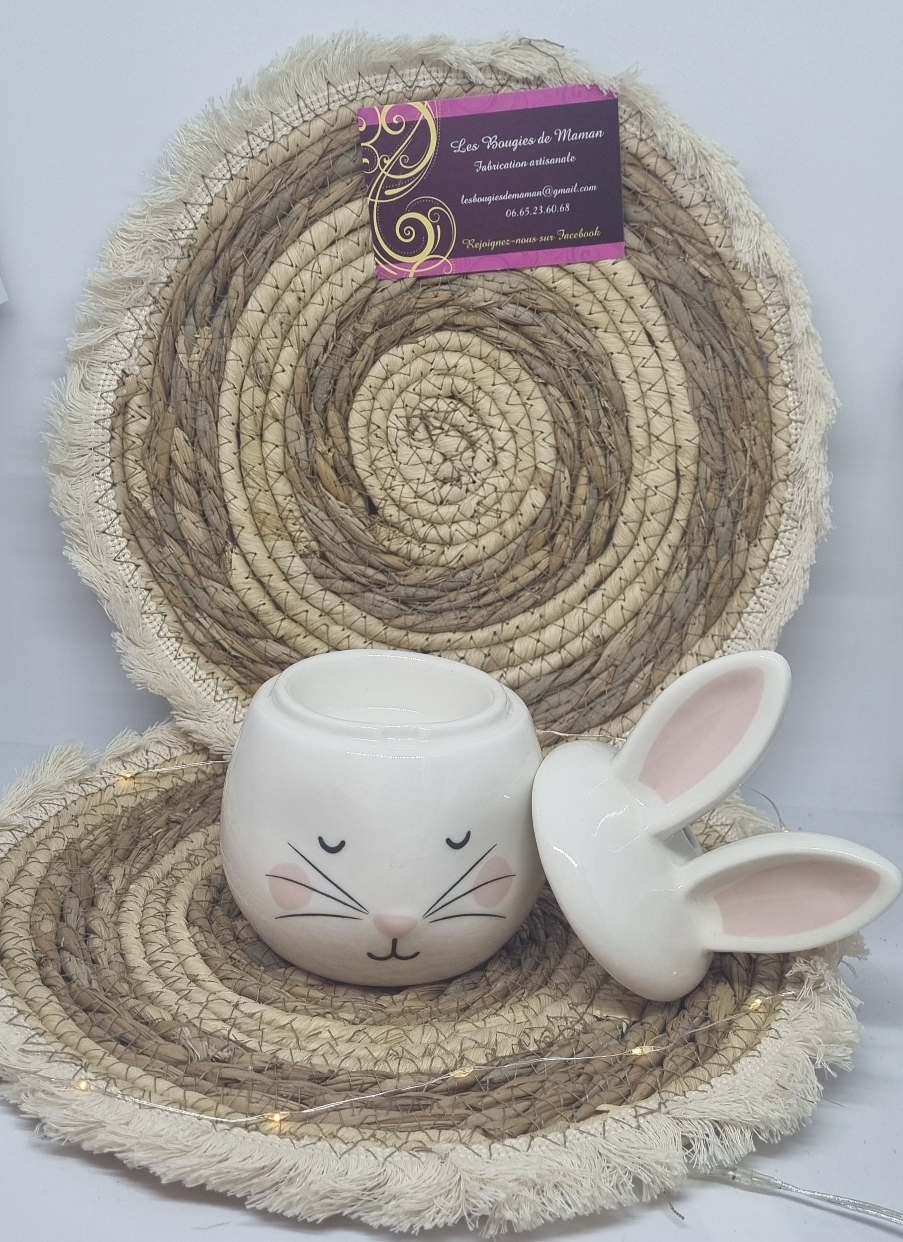 brûleur en forme de tête de lapin avec chapeau en forme d'oreilles