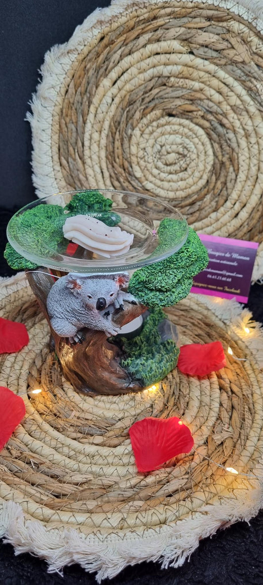 Brûleur en Résine avec Coupelle en Verre - Koala
