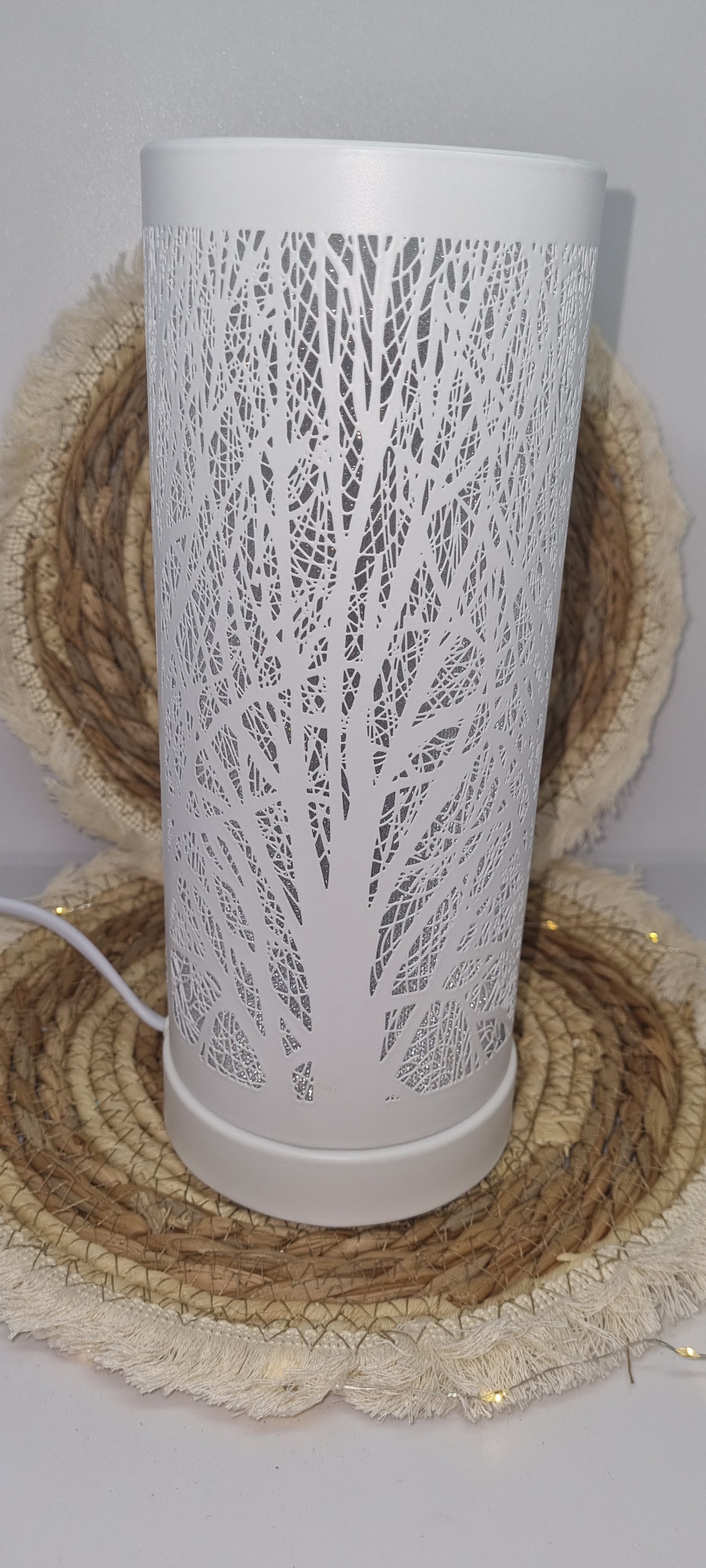 Lampe aromatique arbre blanc